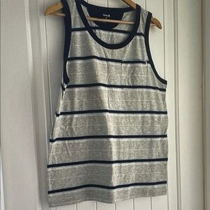 Hurley Gray and Black Striped Tank